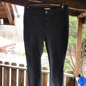 Free People Women's ankle fray Black Jeans